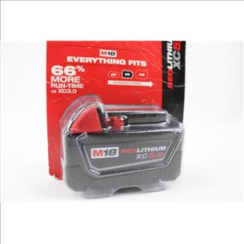 Milwaukee Red Lithium XC5.0 Battery Packs, 2 Pieces