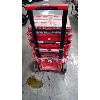 Milwaukee Stackable Packout Tool Boxes With Mixed Tools