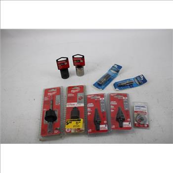 Milwaukee Step Drill Bits Craftsman Sockets Angle Grinder Adapter And More 9 Pieces