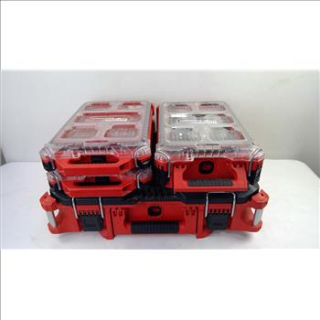 Milwaukee Storage Boxes (3) With Misc Tools