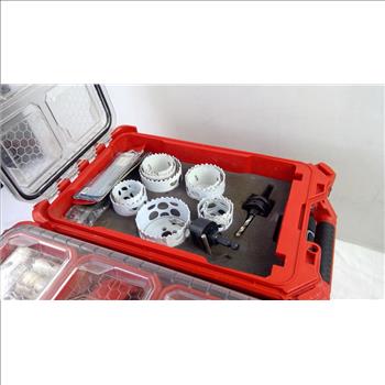 Milwaukee Storage Boxes (3) With Misc Tools