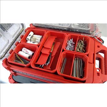Milwaukee Storage Boxes (3) With Misc Tools