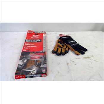 Milwaukee Tick Metal, Husky Leather Work Gloves Size XL