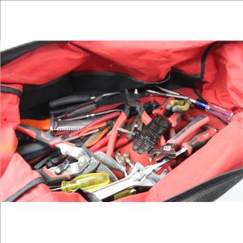 Milwaukee Tool Bag With Flathead Demo Driver, Ace Pro Adjustable Wrench, And More