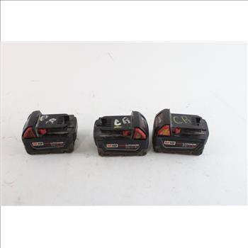 Milwaukee Tool Batteries, 3 Pieces
