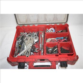 Milwaukee Tool Box With Wrench, Attachment, And More