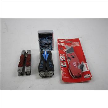 Milwaukee Utility Knife, Makarov Air Pistol, Frost Cutlery Knife, And More, 8 Pieces