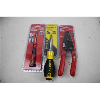 Milwaukee Wire Stripper, Westcott Utility Cutter, And More, 6 Pieces
