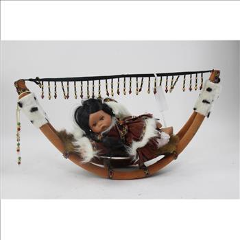 Minature Hammock With Native Doll
