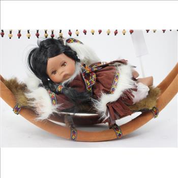 Minature Hammock With Native Doll