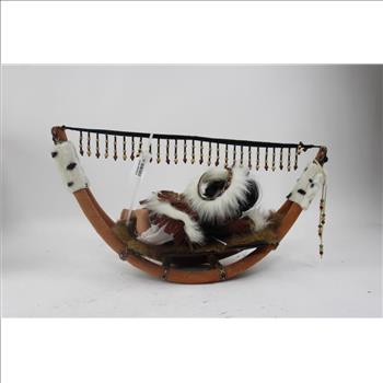 Minature Hammock With Native Doll