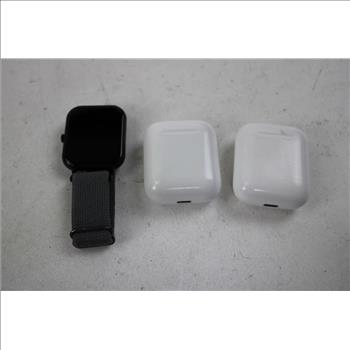 Minecraft Backpack, Airpods, And Armitron Digital Watch, 4 Pieces