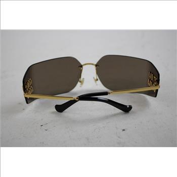 MIU MIU Gold Frame Grey Lens Runway Sunglasses