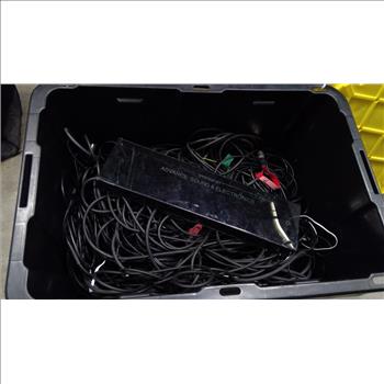 Mixed Cables Bulk Lot In HDX Plastic Storage Tote