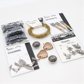 Mixed Craft Beads And Supplies, 7+ Pieces