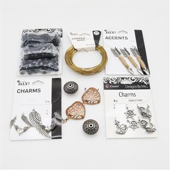 Mixed Craft Beads And Supplies, 7+ Pieces