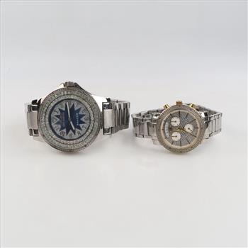 Mixed Diamond Bezel Watches, 2 Watches