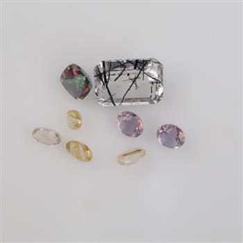 Mixed Faceted Loose Jewelry Craft Stones, 8 Stones