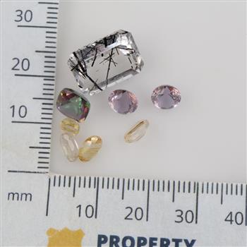 Mixed Faceted Loose Jewelry Craft Stones, 8 Stones