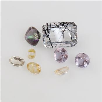 Mixed Faceted Loose Jewelry Craft Stones, 8 Stones