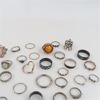 Mixed Fashion Rings, 25+ Pieces