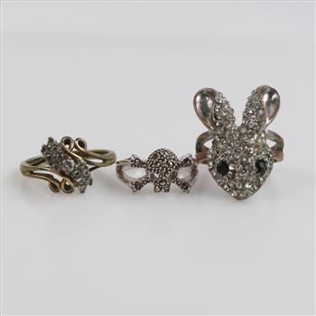 Mixed Fashion Rings, 3 Pieces