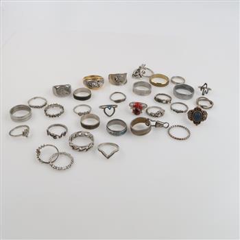 Mixed Fashion Rings, 30+ Pieces