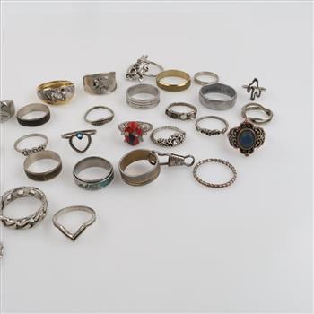 Mixed Fashion Rings, 30+ Pieces