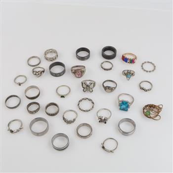 Mixed Fashion Rings, 30+ Pieces