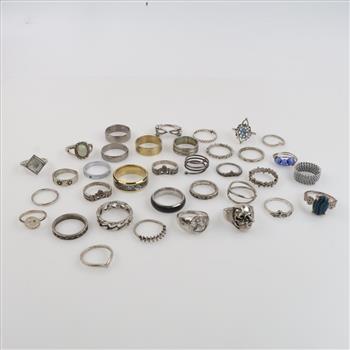Mixed Fashion Rings, 30+ Pieces