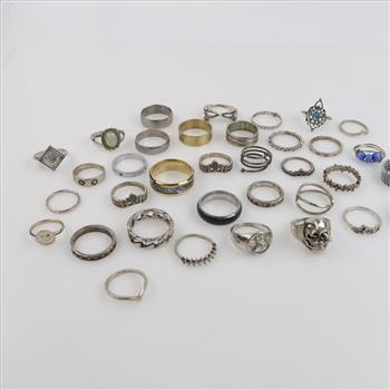 Mixed Fashion Rings, 30+ Pieces