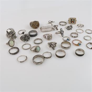 Mixed Fashion Rings, 35 Pieces