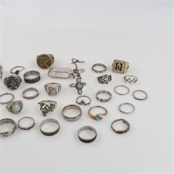 Mixed Fashion Rings, 35 Pieces