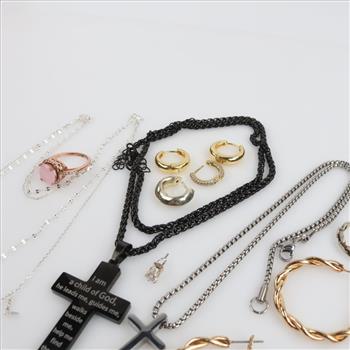 Mixed Jewelry, 14 Pieces Includes Silver Necklace