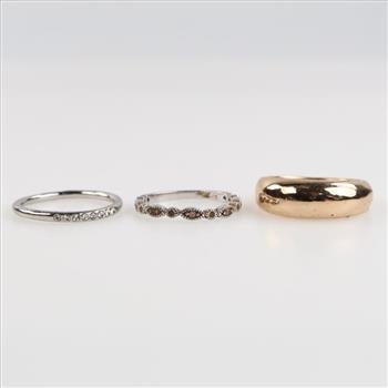 Mixed Jewelry, 3 Rings (Including 1 Silver )