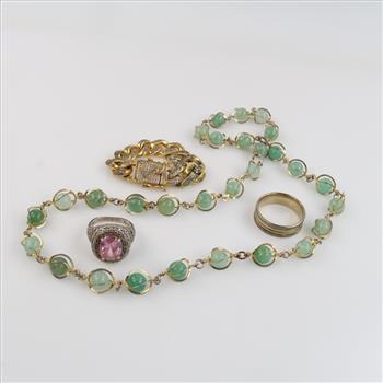 Mixed Jewelry, 4 Pieces (1 Silver Ring)