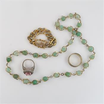 Mixed Jewelry, 4 Pieces (1 Silver Ring)