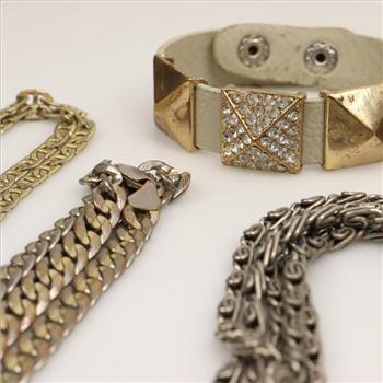 Mixed Jewelry And 1 Silver Chain, 6 Pieces