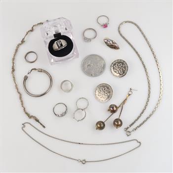 Mixed Jewelry And Token, 11+ Pieces