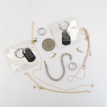 Mixed Jewelry And Token, 11+6 Pieces