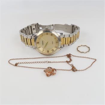 Mixed Jewelry And Watch, 3 Pieces