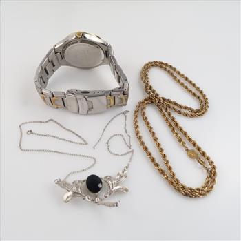 Mixed Jewelry And Watch, 3 Pieces