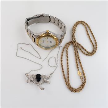 Mixed Jewelry And Watch, 3 Pieces