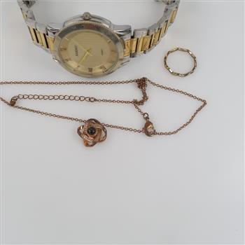 Mixed Jewelry And Watch, 3 Pieces