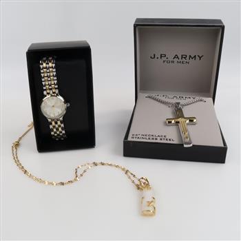Mixed Jewelry And Watch, 3 Pieces
