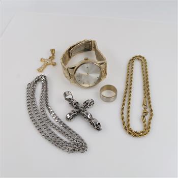Mixed Jewelry And Watch, 6 Pieces