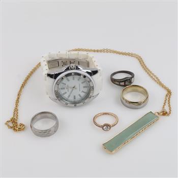 Mixed Jewelry And Watch, 6 Pieces