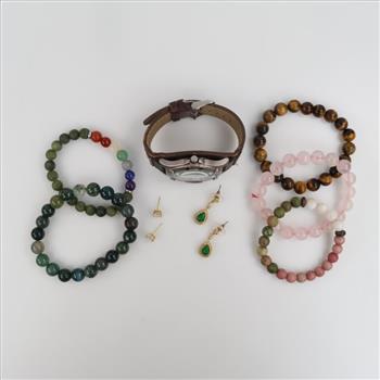 Mixed Jewelry And Watch, 8 Pieces