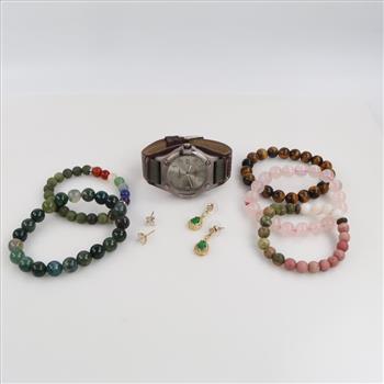 Mixed Jewelry And Watch, 8 Pieces