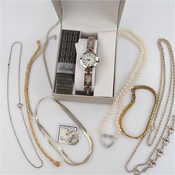 Mixed Jewelry And Watch, 9 Pieces